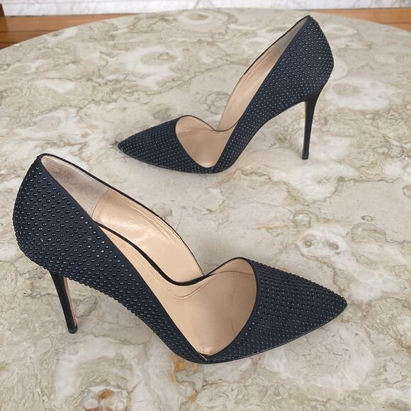 Imagine Vince Camuto Ossie Black Studded Stiletto Pumps - Picture 9 of 14